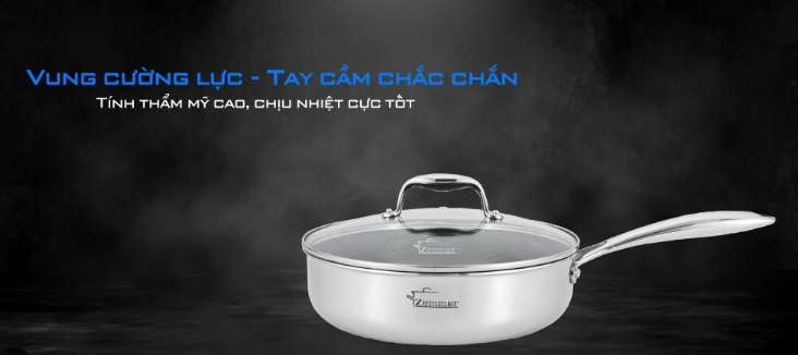 Chảo Inox chống dính sâu lòng ZEMMER FP26