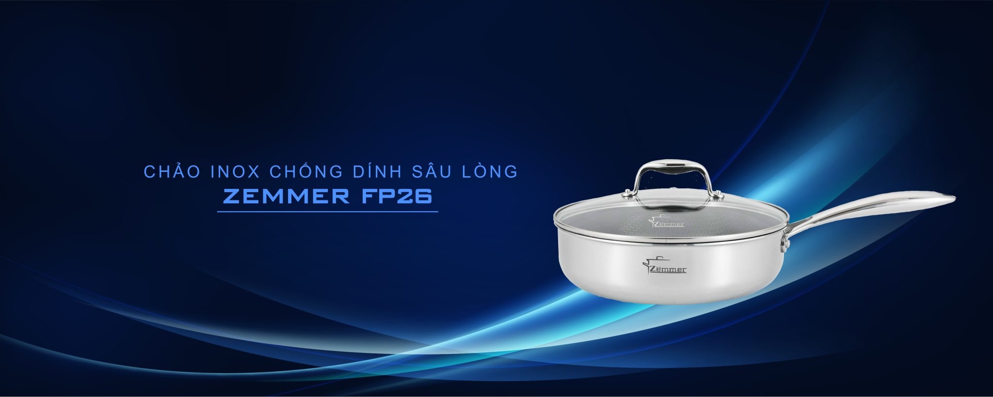 Chảo Inox chống dính sâu lòng ZEMMER FP26