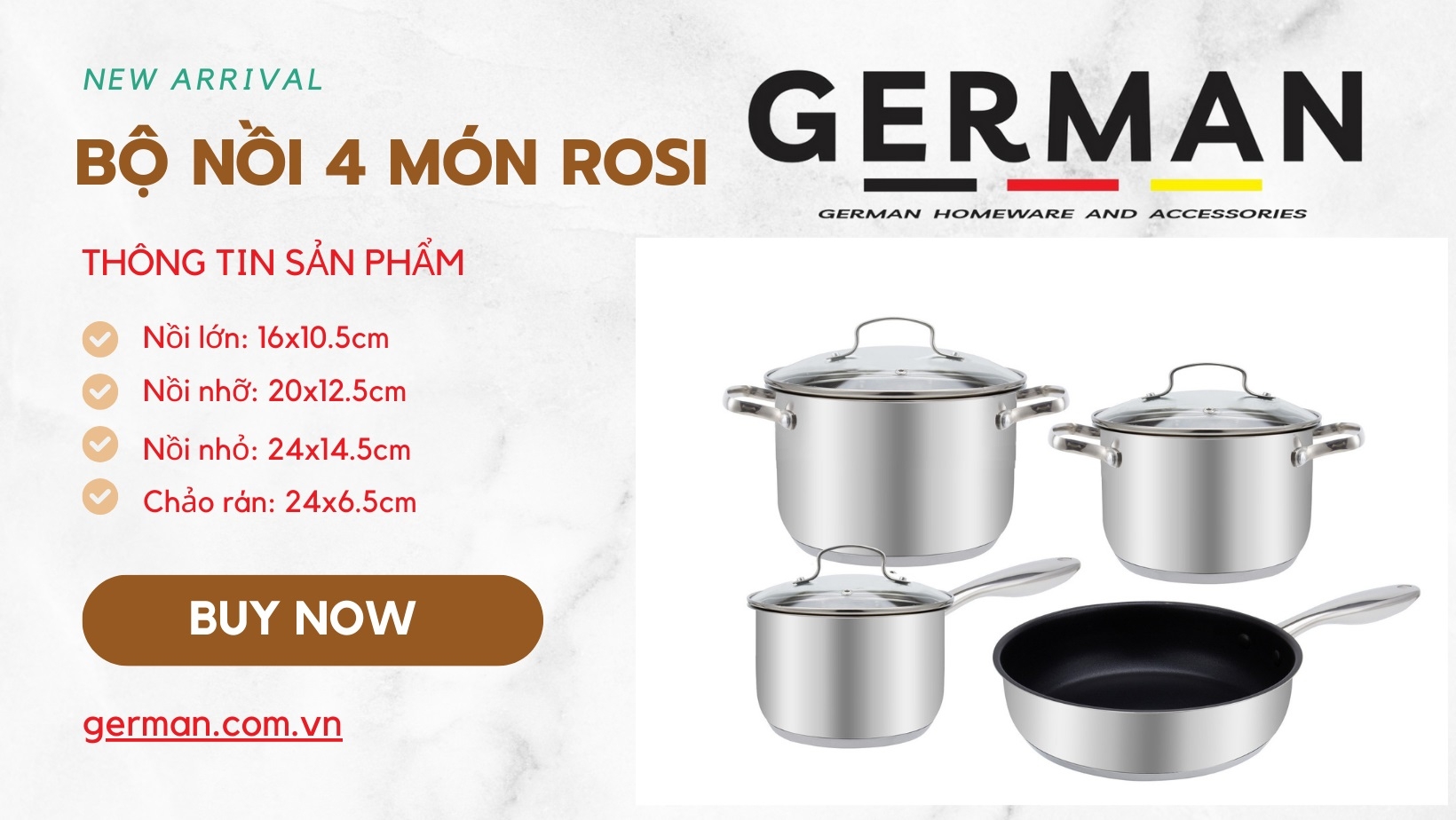 Bộ Nồi 4 Món German ROSI