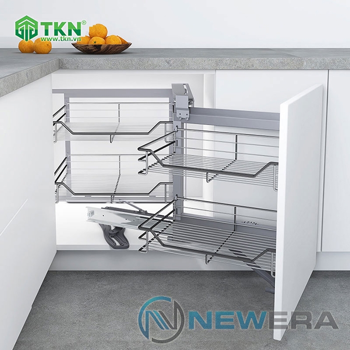 KỆ GÓC LIÊN HOÀN NEWERA INOX 304 NAN DẸT NE555.900CR
