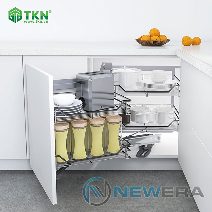 KỆ GÓC LIÊN HOÀN NEWERA INOX 304 NAN DẸT NE555.900CL