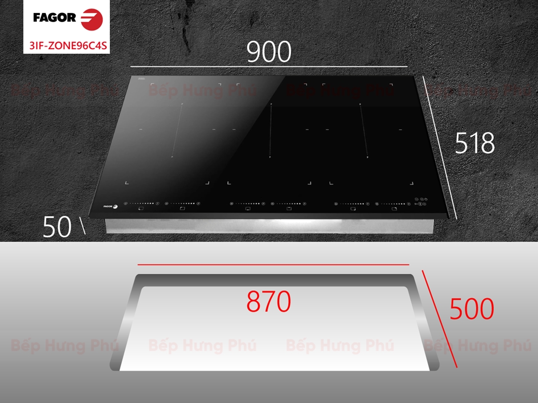 BẾP TỪ FAGOR 3IF-ZONE96C4S
