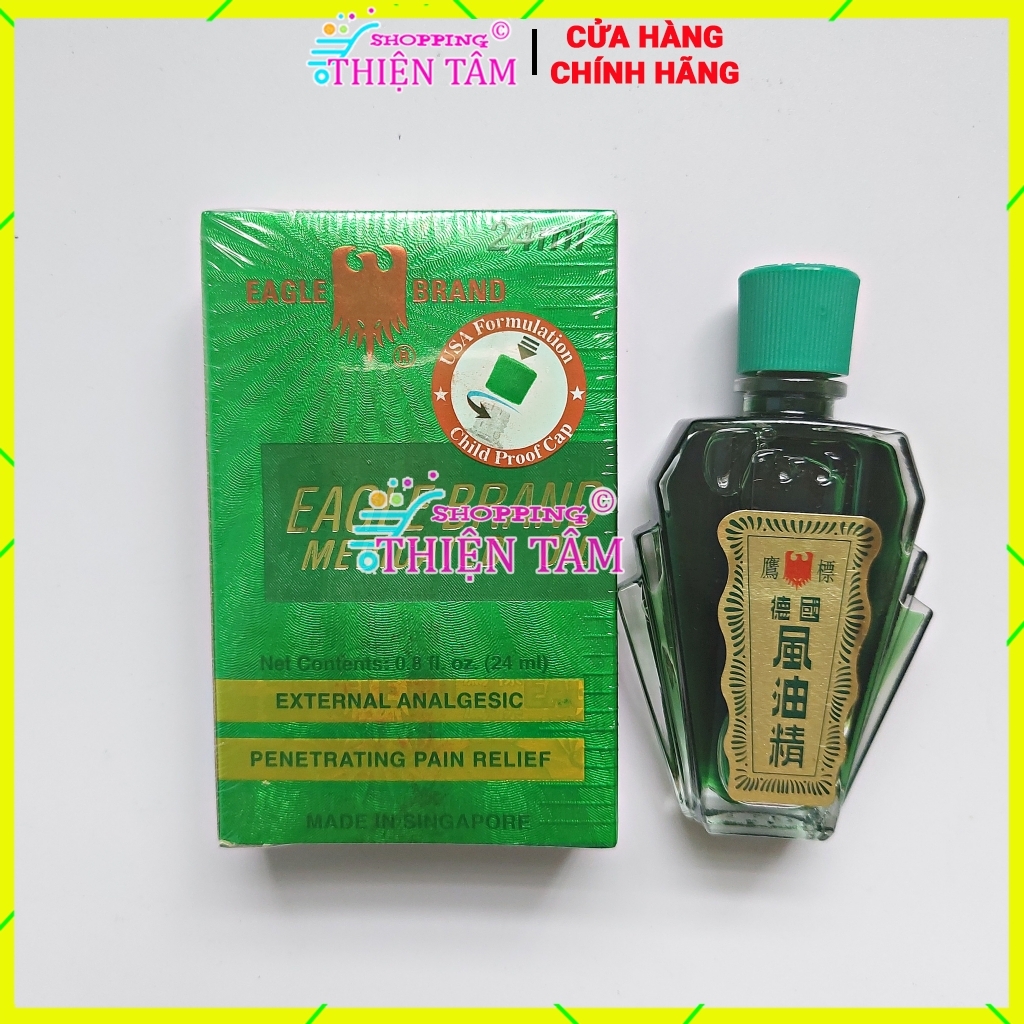 24ml DẦU GIÓ XANH EAGLE BRAND MEDICATED OIL MỸ