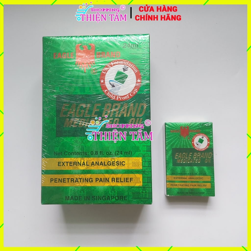 24ml DẦU GIÓ XANH EAGLE BRAND MEDICATED OIL MỸ