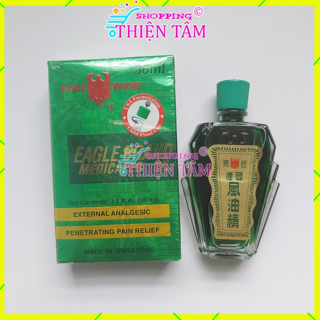 36ml DẦU GIÓ XANH EAGLE BRAND MEDICATED OIL THỊ TRƯỜNG MỸ