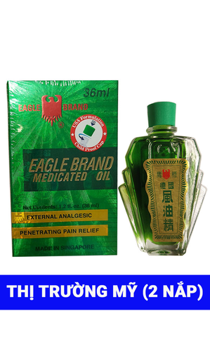 36ml DẦU GIÓ XANH EAGLE BRAND MEDICATED OIL THỊ TRƯỜNG MỸ