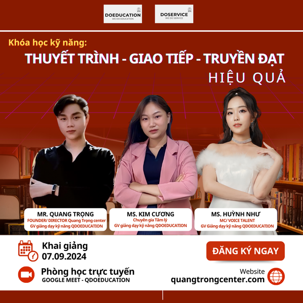 Khóa học kỹ năng thuyết trình - giao tiếp - truyền đạt hiệu quả