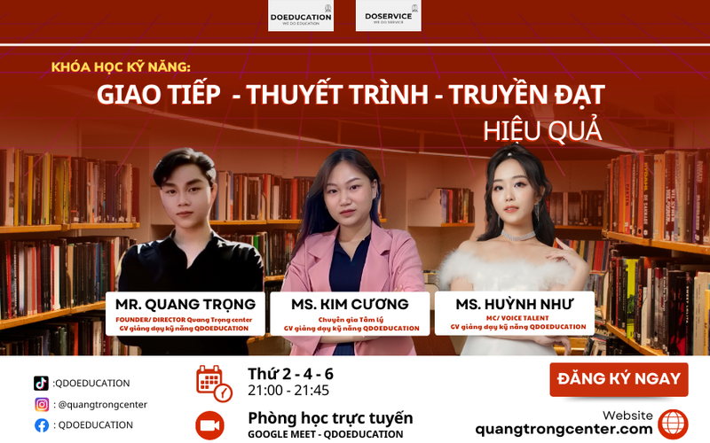 Khóa học kỹ năng thuyết trình - giao tiếp - truyền đạt hiệu quả