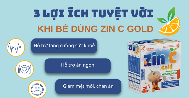 ZIN C GOLD - TĂNG ĐỀ KHÁNG CHO BÉ YÊU