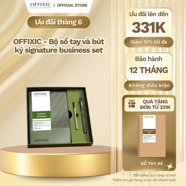 OFFIXIC - Bộ sổ tay và bút ký signature business set