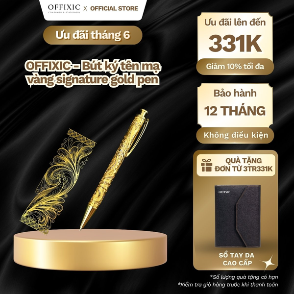 OFFIXIC - Bút ký tên mạ vàng signature gold pen [Đặt trước 15 ngày]